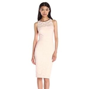 Jessica Simpson Baby Pink Floral Lace Sleeveless Knee Length Dress Size 4
